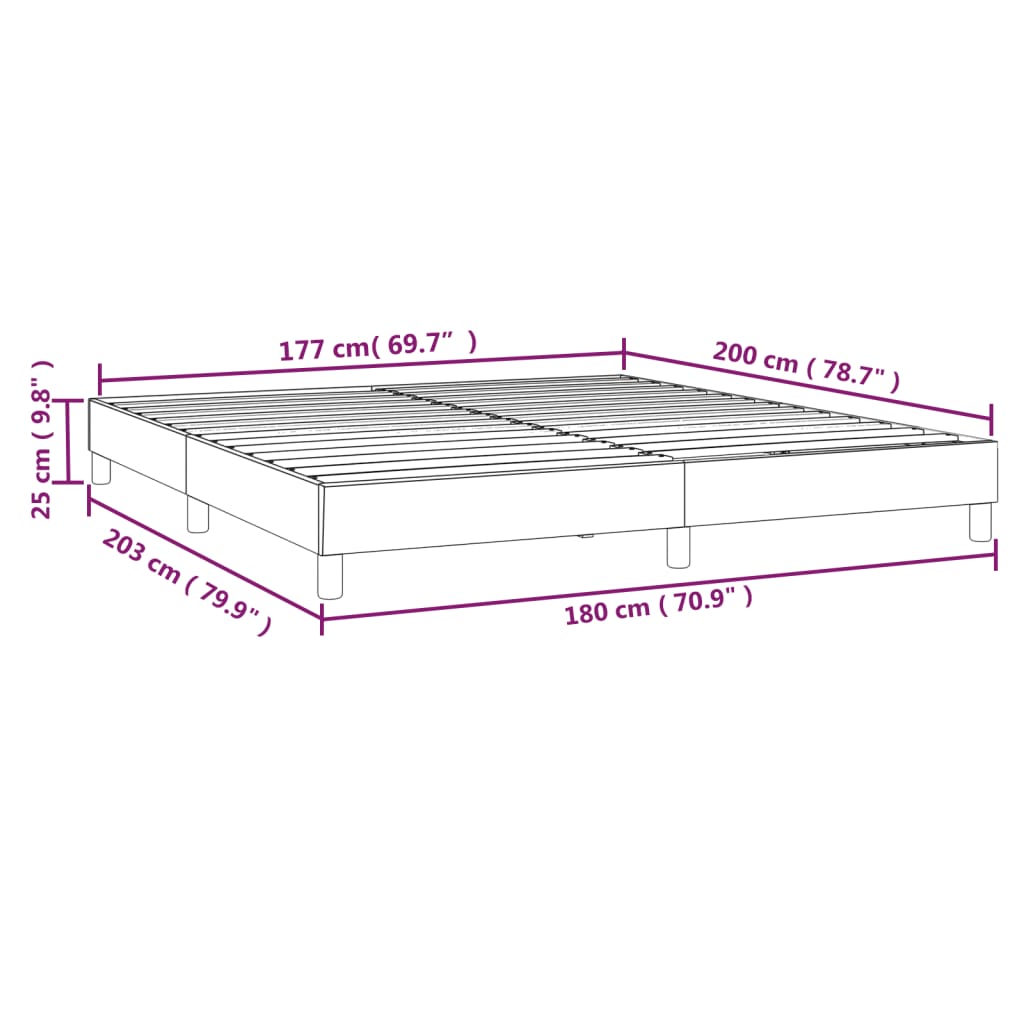 Box spring postel tmavě hnědá 180 x 200 cm textil