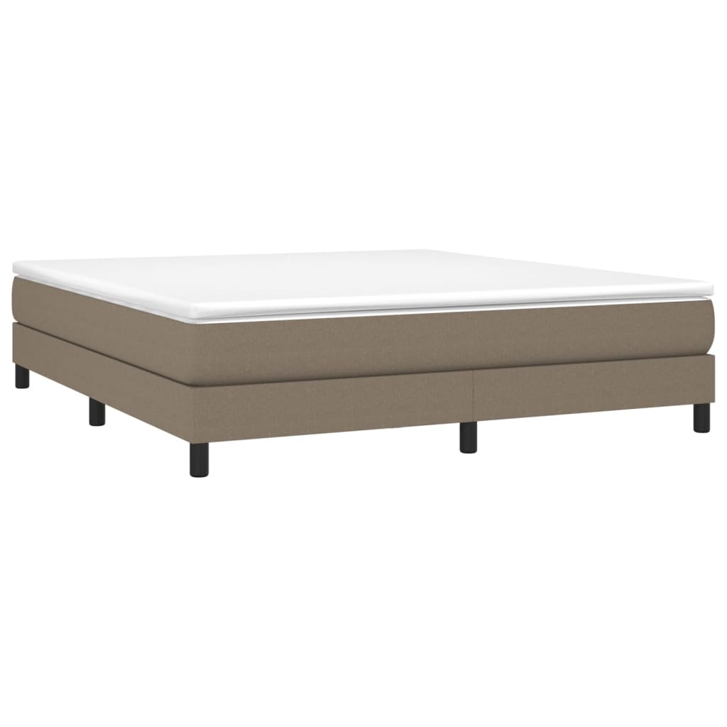 vidaXL Bedframe zonder matras stof taupe 180x200 cm afbeelding