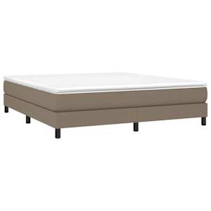 Rám postele s boxspringem taupe 180 x 200 cm textil - obrázek 3