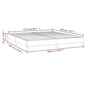 Rám postele s boxspringem krémový 180 x 200 cm textil - obrázek 9