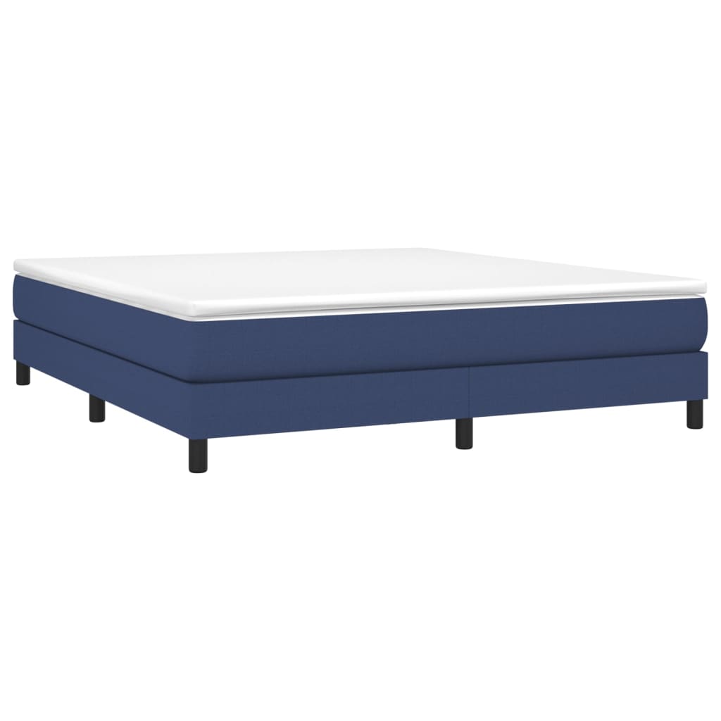 vidaXL Bedframe zonder matras stof blauw 180x200 cm afbeelding