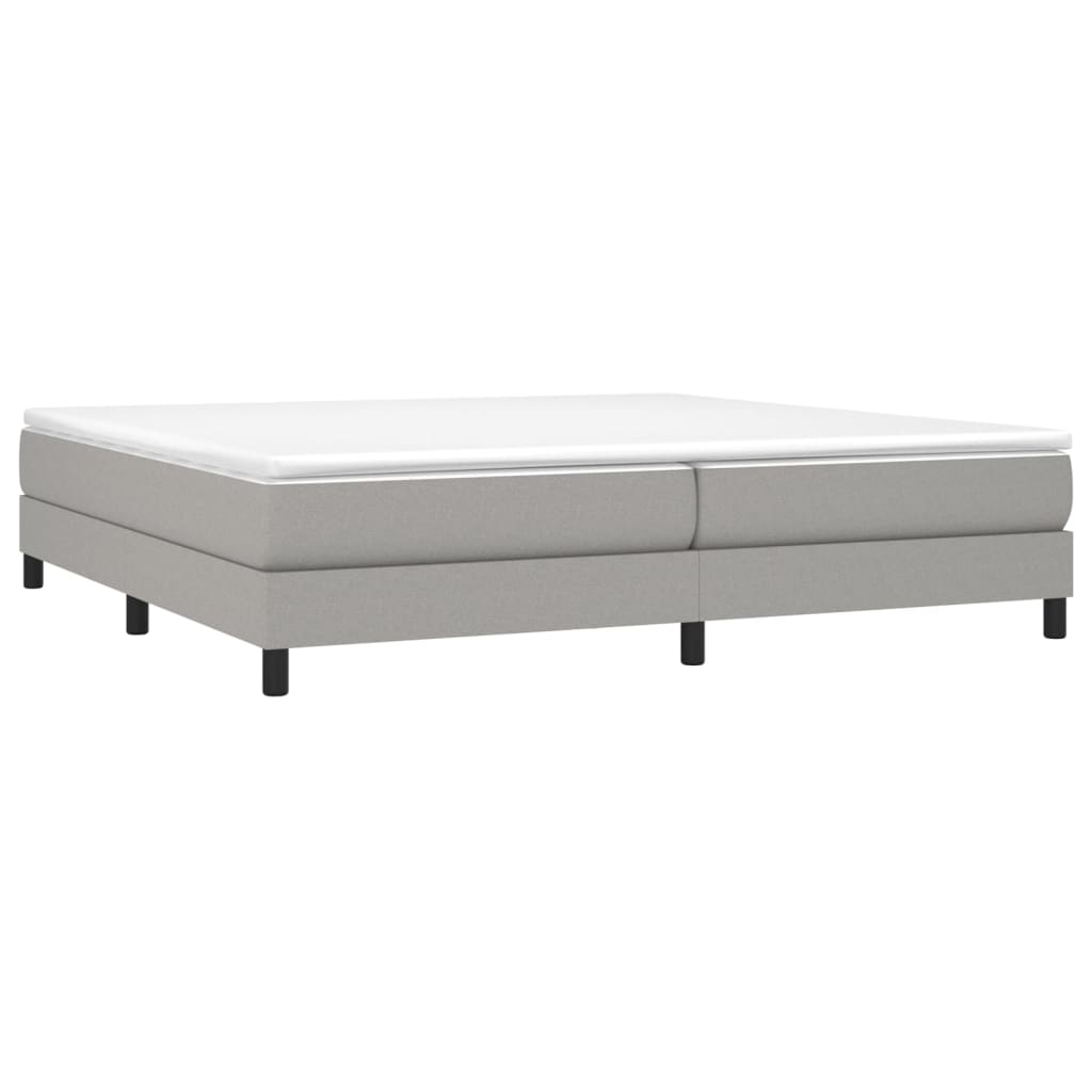 vidaXL Bedframe zonder matras stof lichtgrijs 200x200 cm afbeelding