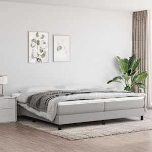 Rám postele s boxspringem světle šedý 200 x 200 cm textil - obrázek 1
