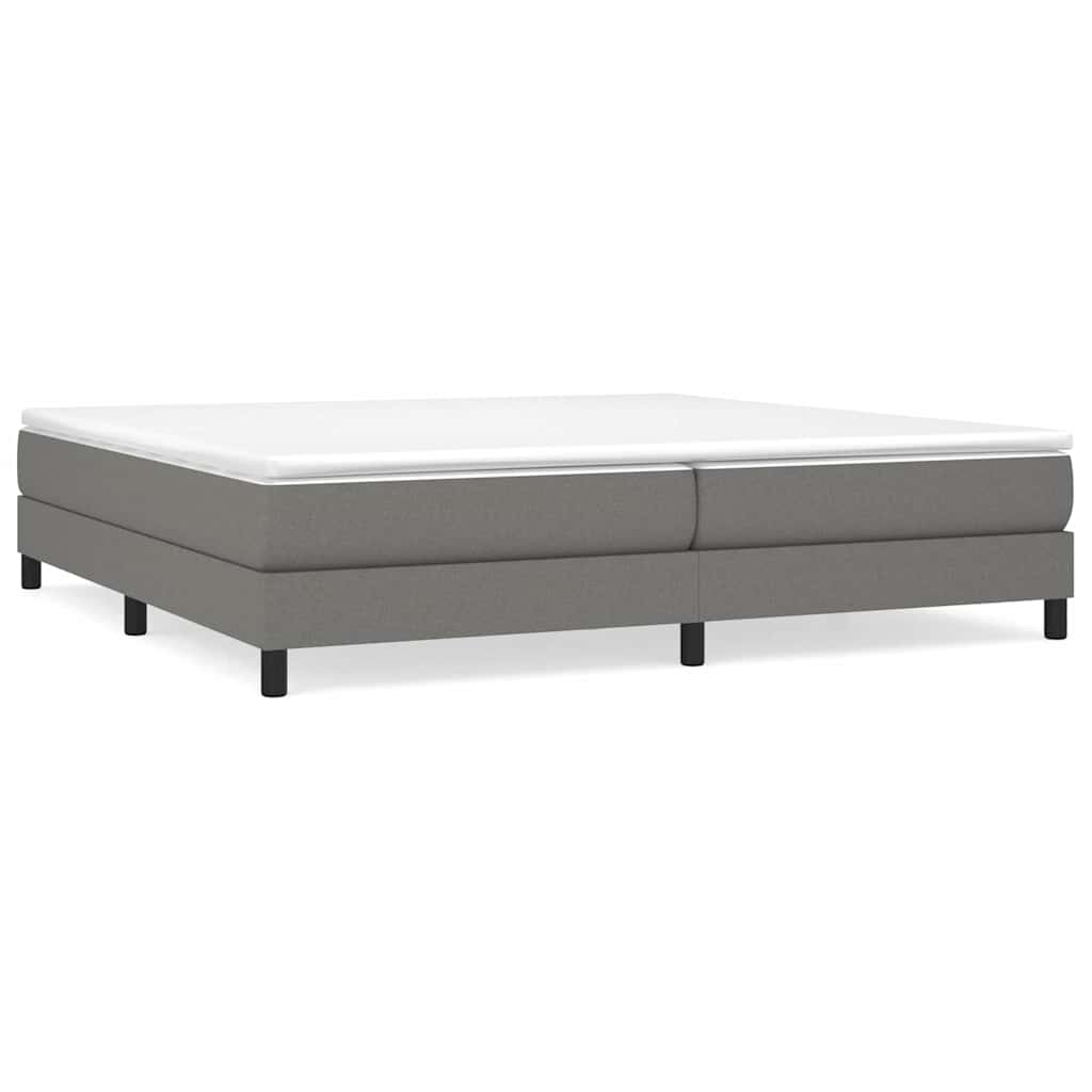 vidaXL Boxspring bed stof donkergrijs 200x200 cm grijs, foto 3