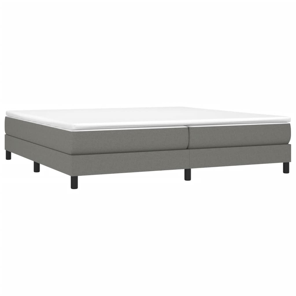 vidaXL Bedframe zonder matras stof donkergrijs 200x200 cm afbeelding