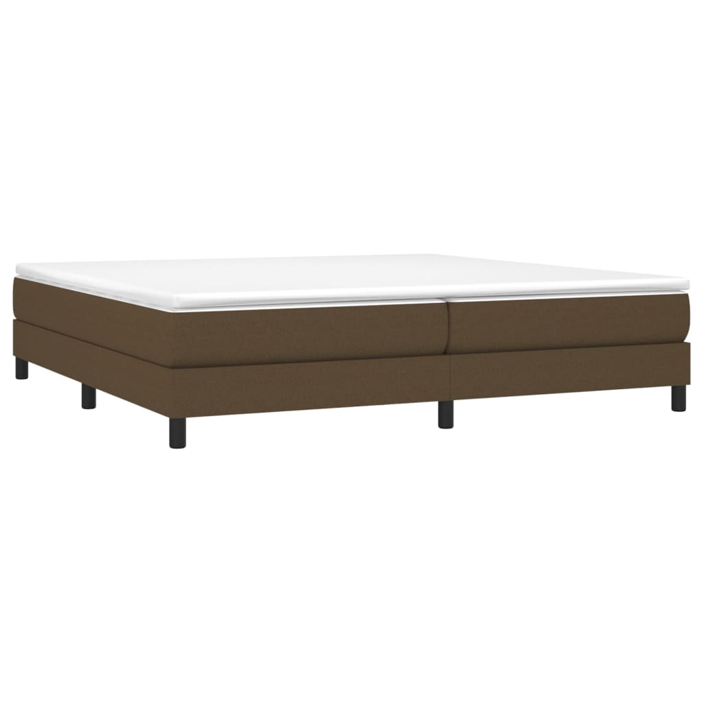 Box spring posteljni okvir temno rjav 200x200 cm blago