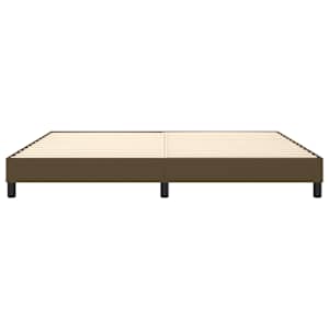 Rám postele s boxspringem tmavě hnědý 200 x 200 cm textil - obrázek 5