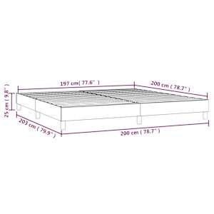 Rám postele s boxspringem tmavě hnědý 200 x 200 cm textil - obrázek 9