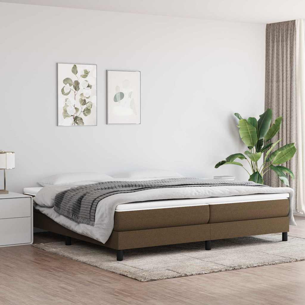 vidaXL ��ko kontynentalne, ciemnobr�zowa, 200x200 cm, tkanina