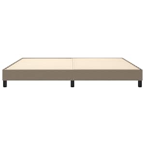 Rám postele s boxspringem taupe 200 x 200 cm textil - obrázek 5