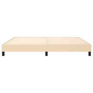 Rám postele s boxspringem krémový 200 x 200 cm textil - obrázek 5