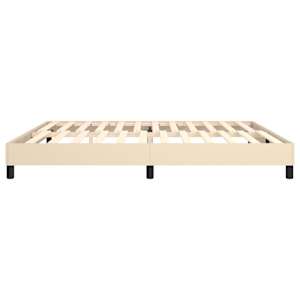 Rám postele s boxspringem krémový 200 x 200 cm textil - obrázek 6