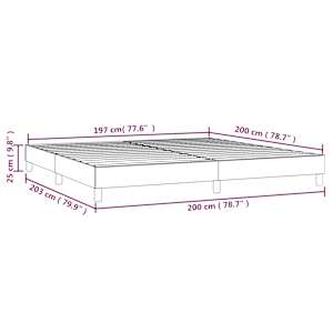 Rám postele s boxspringem krémový 200 x 200 cm textil - obrázek 9