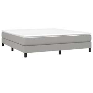 vidaXL Bed Frame without Mattress Light Grey California King Fabric (US Only)