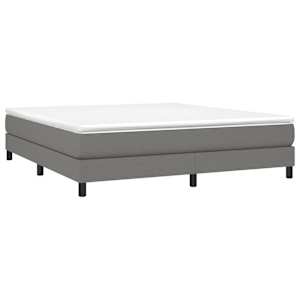 vidaXL Box Spring Bed Frame Dark Gray California King Fabric (US Only)