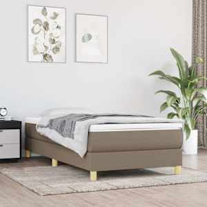 Rám postele s boxspringem taupe 80x200 cm textil - obrázek 1