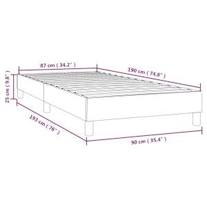Rám postele s boxspringem světle šedá 90 x 190 cm textil - obrázek 9