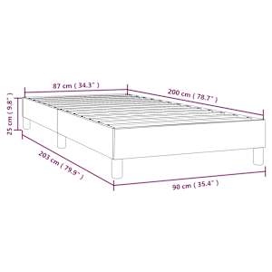 Rám postele s boxspringem světle šedý 90 x 200 cm textil - obrázek 9