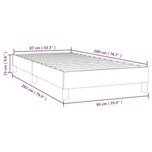 Rám postele s boxspringem tmavě šedý 90 x 200 cm textil - obrázek 9