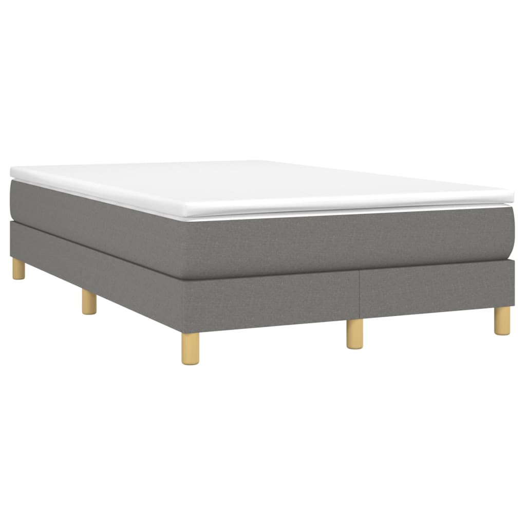 vidaXL Bedframe zonder matras 120x200 cm stof donkergrijs afbeelding
