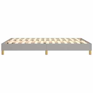 Rám postele s boxspringem světle šedý 140 x 190 cm textil - obrázek 6