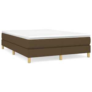 Rám postele s boxspringem tmavě hnědý 140 x 190 cm textil - obrázek 2