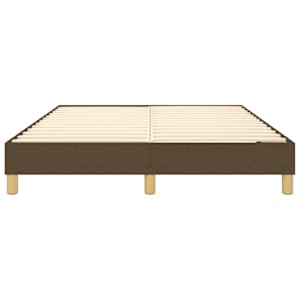 Rám postele s boxspringem tmavě hnědý 140 x 190 cm textil - obrázek 5
