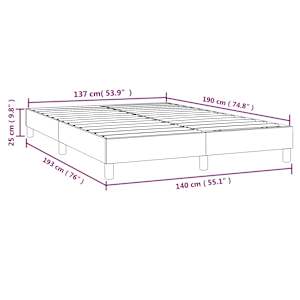 Rám postele s boxspringem tmavě hnědý 140 x 190 cm textil - obrázek 9