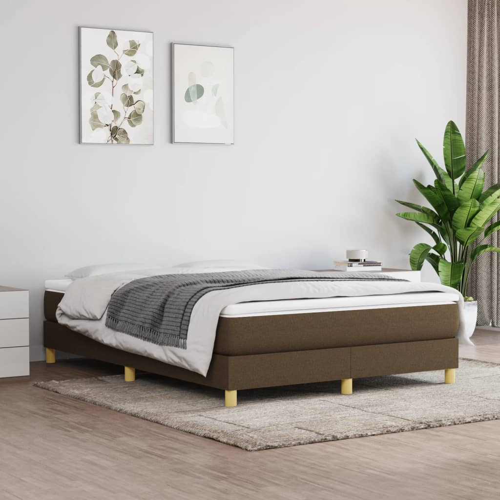  ΠΛΑΙΣΙΟ ΚΡΕΒΑΤΙΟΥ BOXSPRING ΣΚΟΥΡΟ ΚΑΦΕ 140X190 ΕΚ. ΥΦΑΣΜΑΤΙΝΟ V-3120609