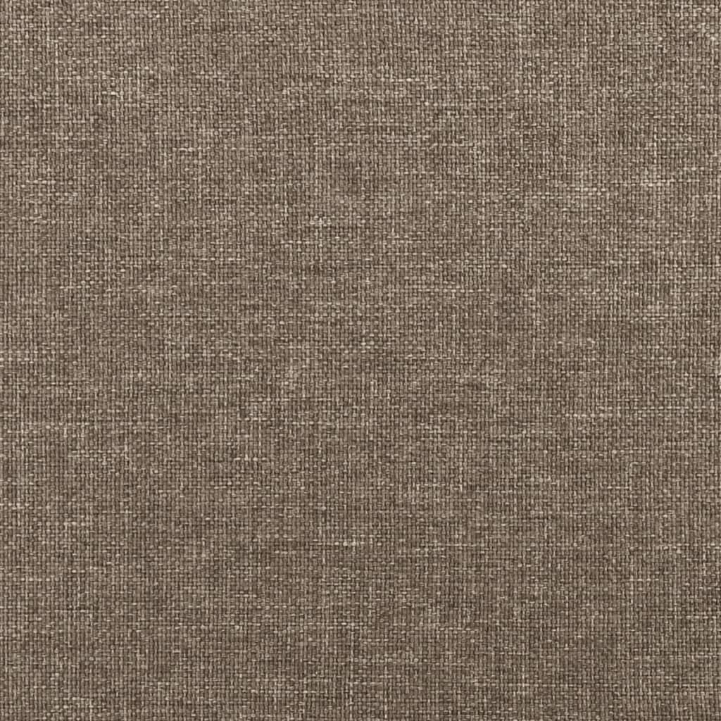 Cadru de pat box spring, gri taupe, 140x190 cm, textil