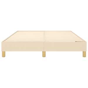 Rám postele s boxspringem krémový 140 x 190 cm textil - obrázek 5