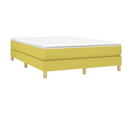 vidaXL Boxspringbett Grün 140x190 cm Stoff