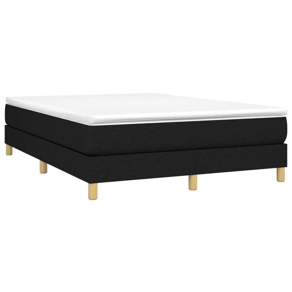 vidaXL Bedframe zonder matras stof zwart 140x200 cm afbeelding