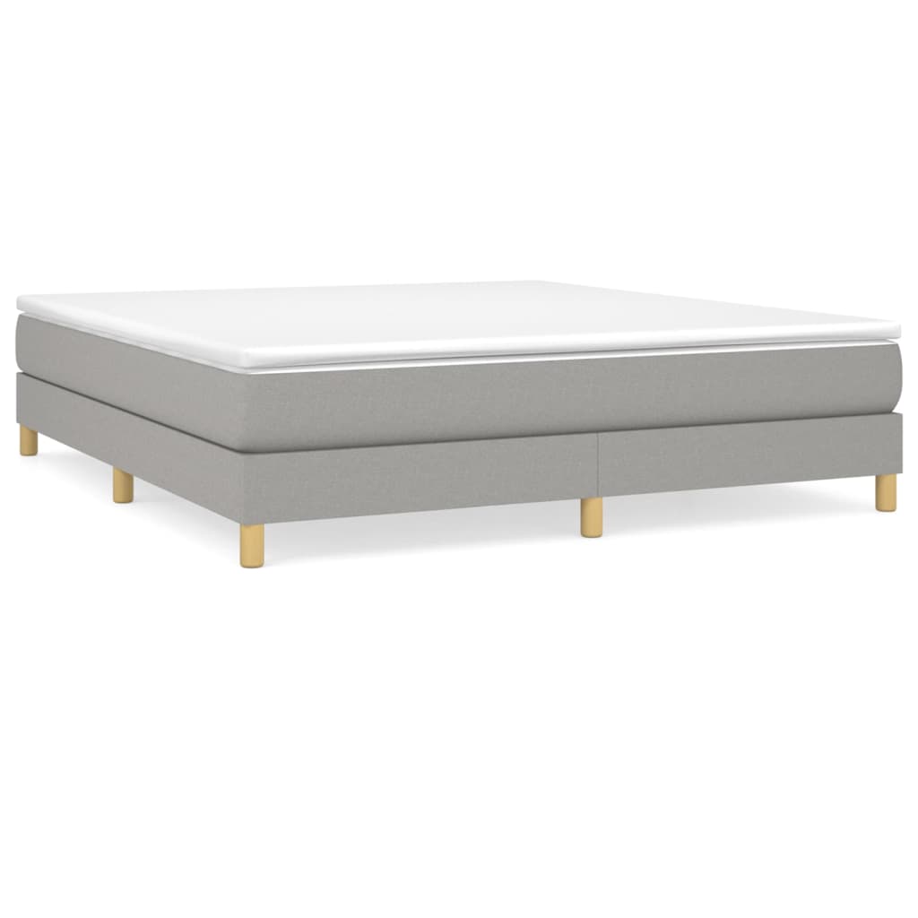 VidaXL Boxspring Bed Stof Lichtgrijs 160x200 Cm