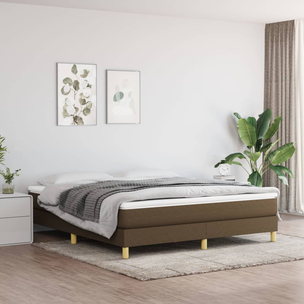  ΠΛΑΙΣΙΟ ΚΡΕΒΑΤΙΟΥ BOXSPRING ΣΚΟΥΡΟ ΚΑΦΕ 180X200 ΕΚ. ΥΦΑΣΜΑΤΙΝΟ V-3120633