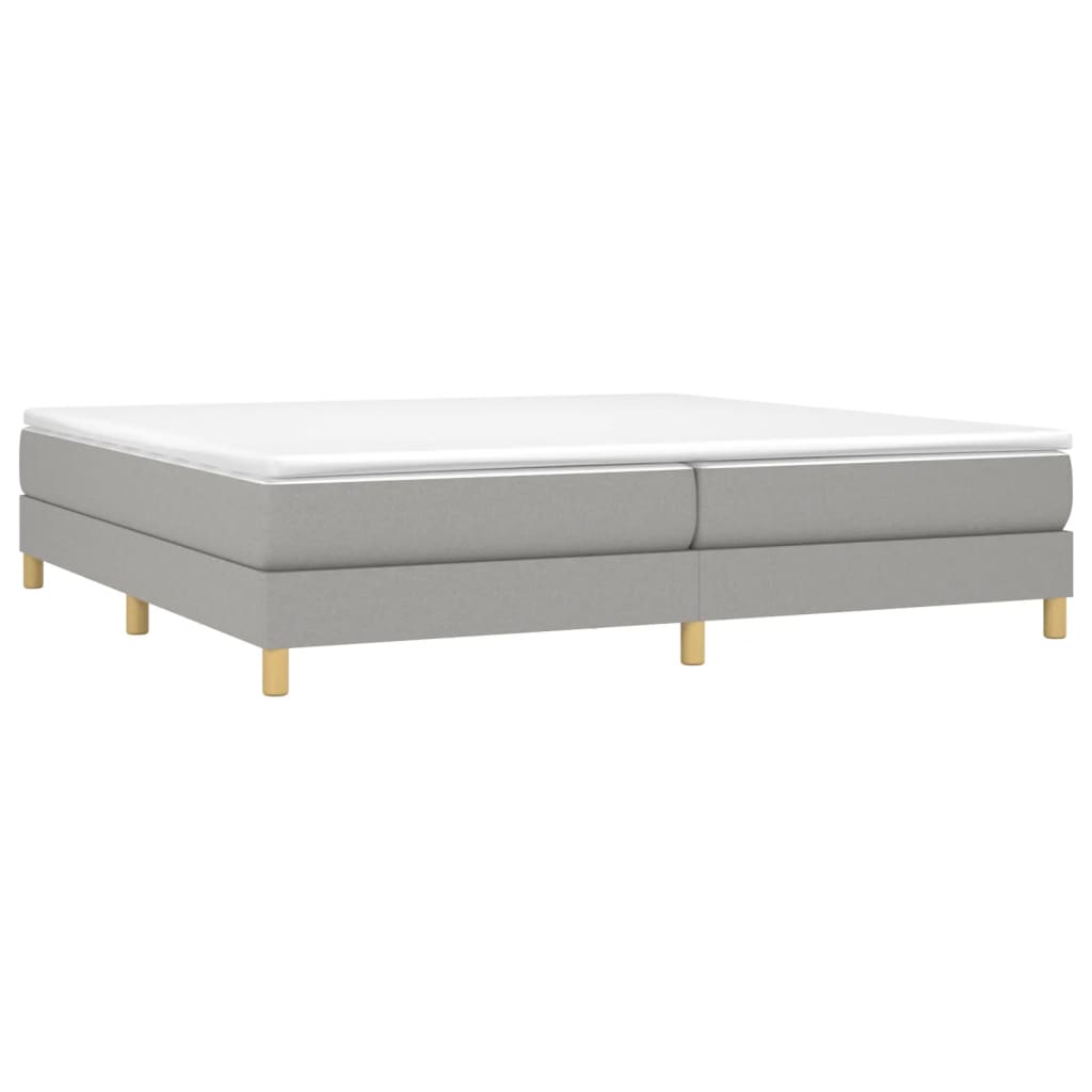 vidaXL Bedframe zonder matras stof lichtgrijs 200x200 cm afbeelding