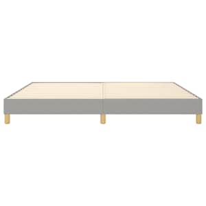 Rám postele s boxspringem světle šedý 200 x 200 cm textil - obrázek 5