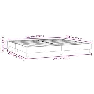 Rám postele s boxspringem světle šedý 200 x 200 cm textil - obrázek 9
