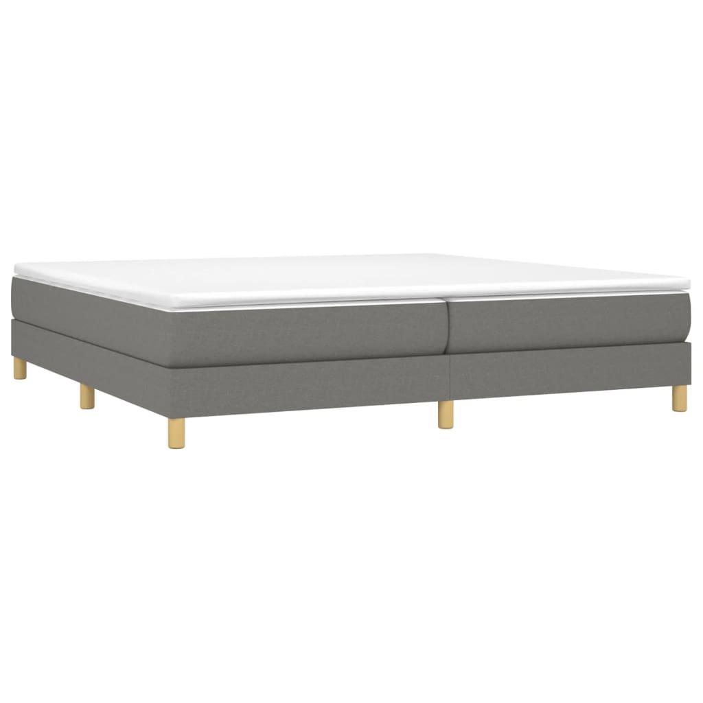 vidaXL Bedframe zonder matras stof donkergrijs 200x200 cm afbeelding