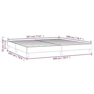 Rám postele s boxspringem tmavě hnědý 200 x 200 cm textil - obrázek 9