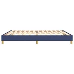 Rám postele s boxspringem modrý 200 x 200 cm textil - obrázek 6