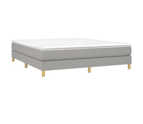 vidaXL Sommier &agrave; ressorts de lit gris clair 183x213 cm tissu