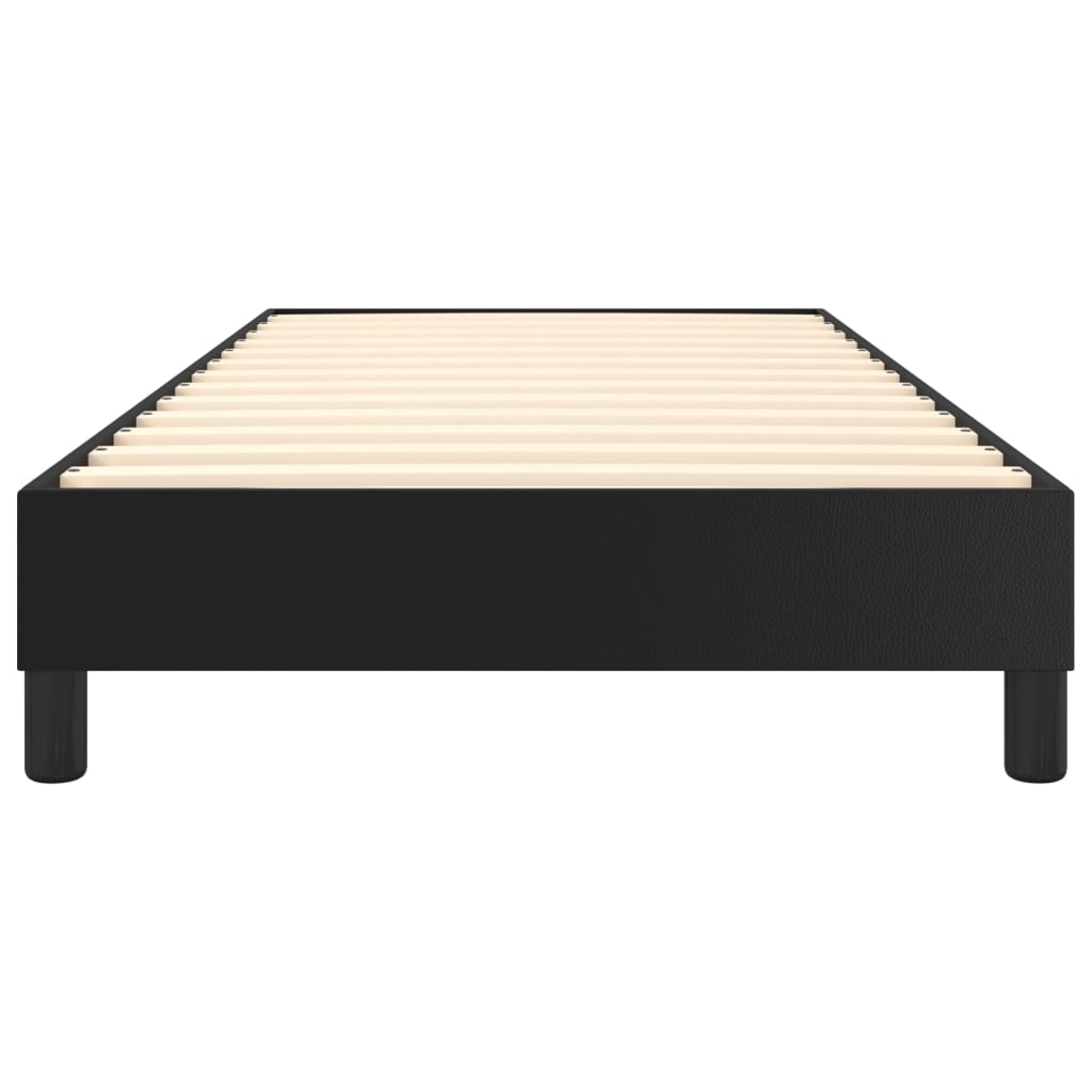 Cadru de pat box spring, negru, 80x200 cm, piele ecologică