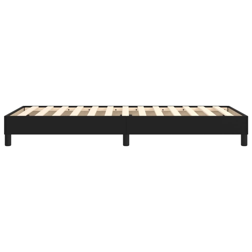 Cadru de pat box spring, negru, 80x200 cm, piele ecologică