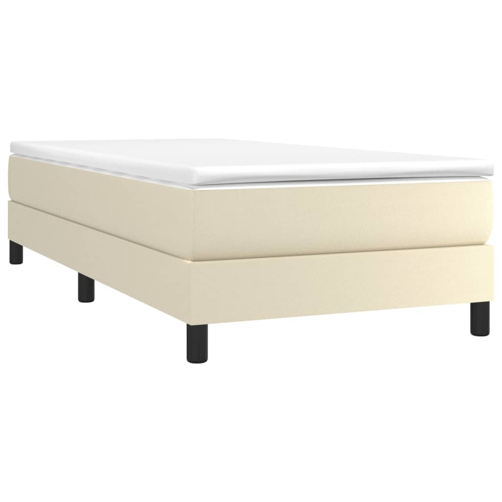 vidaXL Bedframe kunstleer crèmekleurig 80x200 cm afbeelding