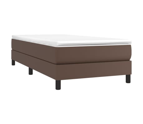 vidaXL Boxspring bed kunstleer bruin 80x200 cm