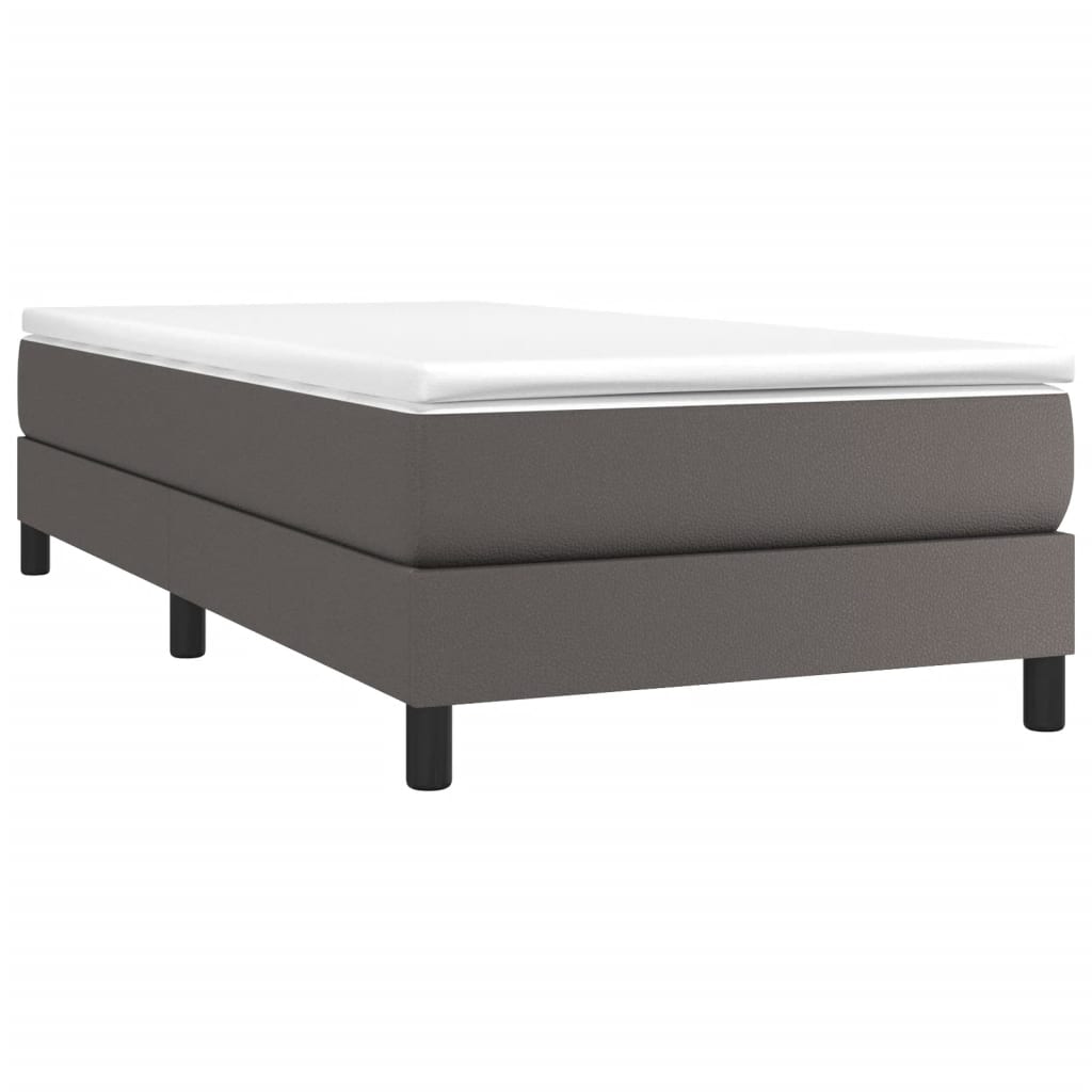 vidaXL Bedframe kunstleer grijs 80x200 cm afbeelding