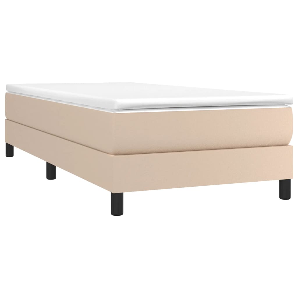 vidaXL Bedframe kunstleer cappuccinokleurig 80x200 cm afbeelding