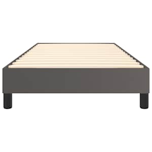Rám postele s boxspringem šedý 90 x 190 cm umělá kůže - obrázek 5