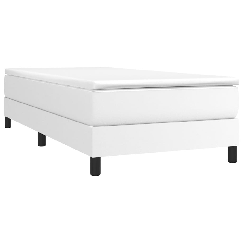 vidaXL Bedframe kunstleer wit 90x200 cm afbeelding